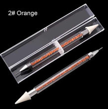 Load image into Gallery viewer, Dual-ended Nail Dotting Pen Diamond Painting Pen Crystal Beads Handle Rhinestone Studs Picker Wax Pencil Manicure
