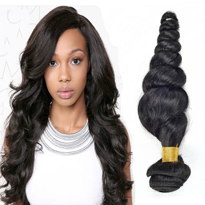 Loose wave real hair wig hair curtain vrigin hair factory direct selling price in Europe and America
